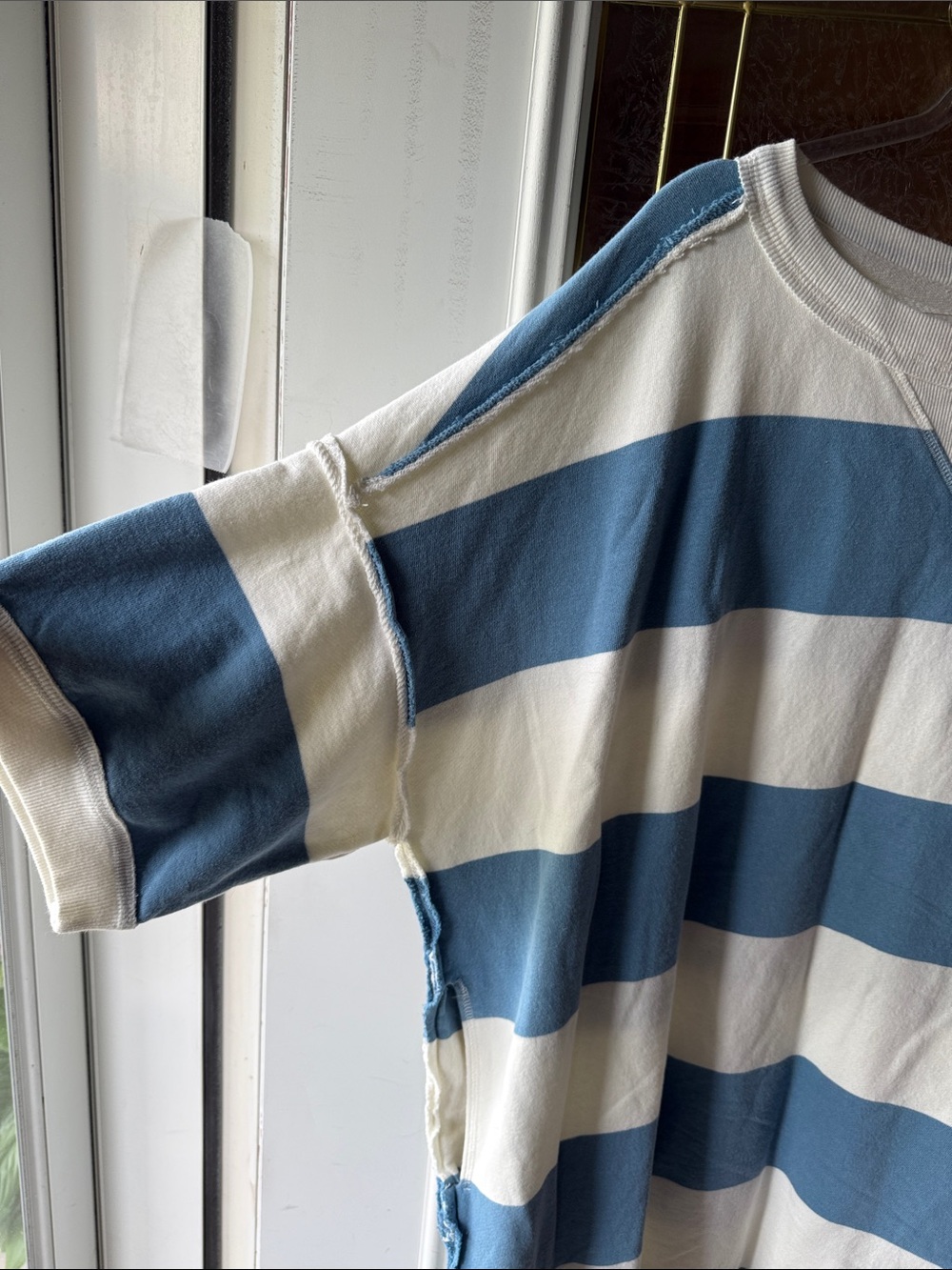 We The Free Blue and Cream High-Low Striped Dress - Picture 6 of 10